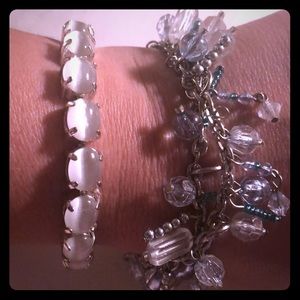 Two costume jewelry bracelets